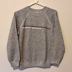 Vintage 90s Murphy Brown TV Show Crewneck Sweatshirt Triblend Mens Small Gray